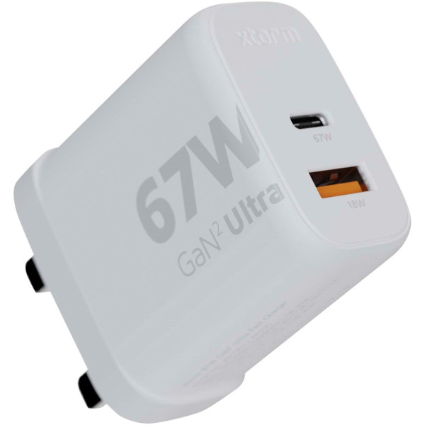 Xtorm XEC067G GaN² Ultra 67 W Wandladegerät mit UK-Stecker